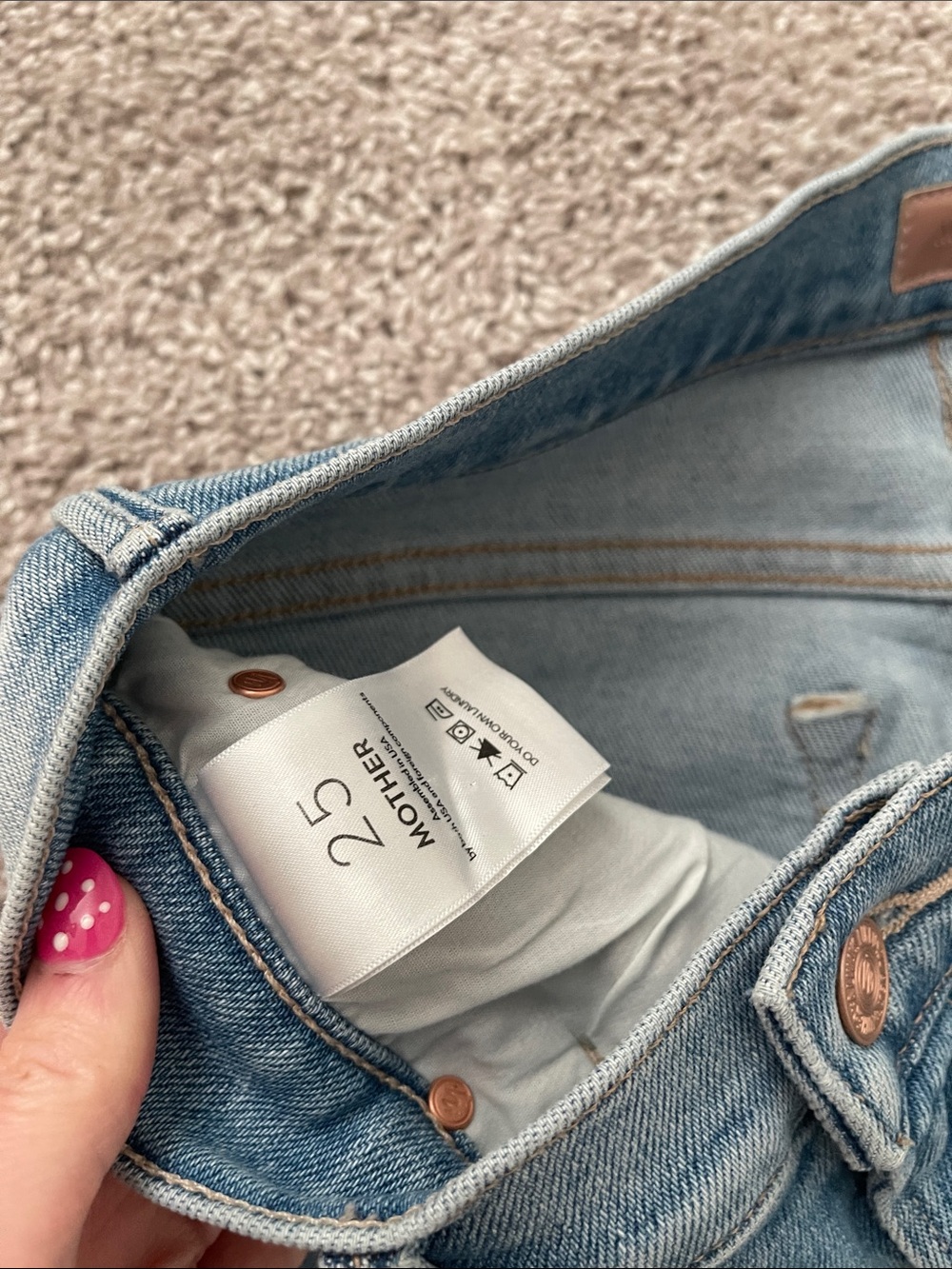 MOTHER The Kick it Ankle Fray Light Wash Jeans Size 25 - Picture 4 of 8